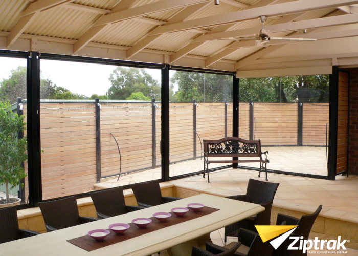 Ziptrak outdoor PVC blind