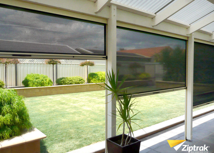 Ziptrak blinds for backyard